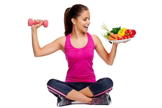 exercise and eat healthy foods to adapt healthy habits to avoid weight gain