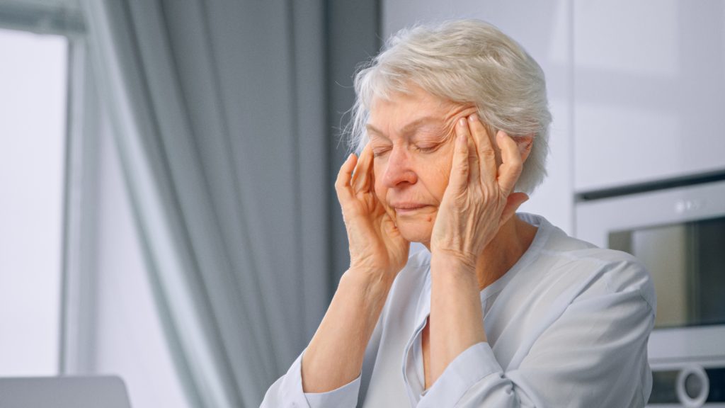 Acute stress affecting elderly woman.