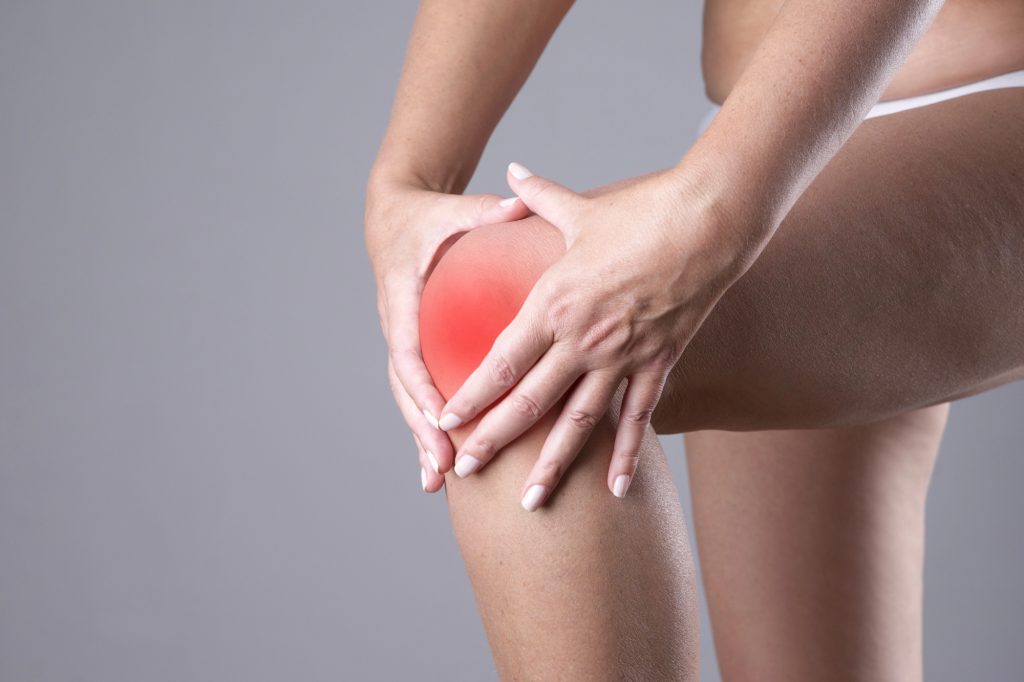 Joint pain in the knee.